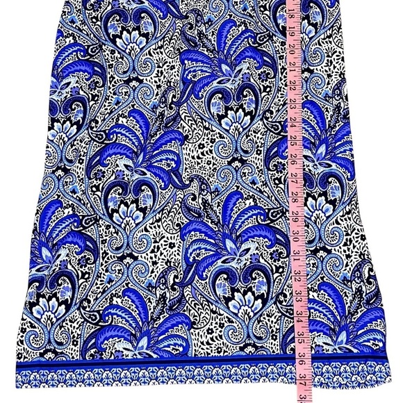 Talbots Blue Sheath Dress Square Neck 3/4 Sleeve Size XS - Picture 11 of 11